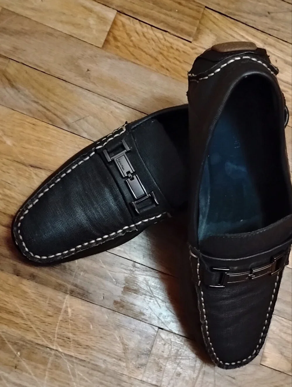 Calvin Klein Morrie Slip-On Loafers Men's Size 10.5 Brown Driving Shoe.